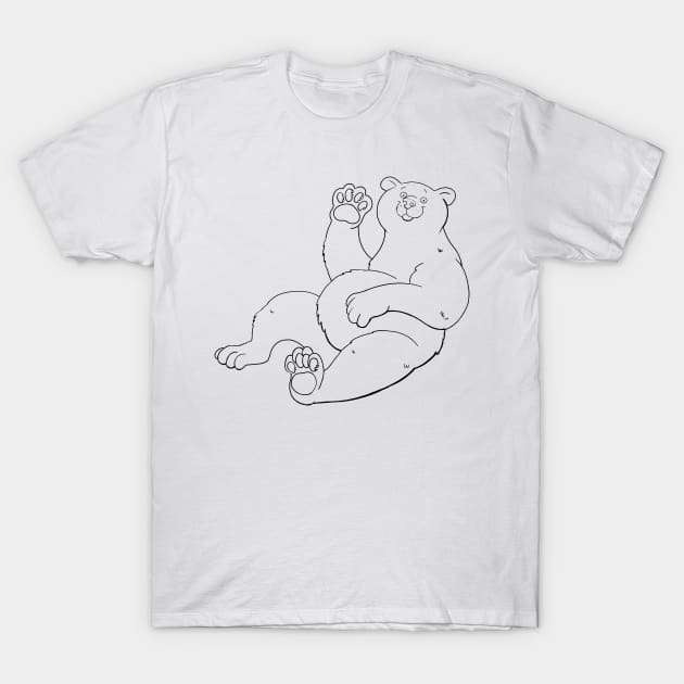 Bear - Line Art T-Shirt by Rowena Aitken